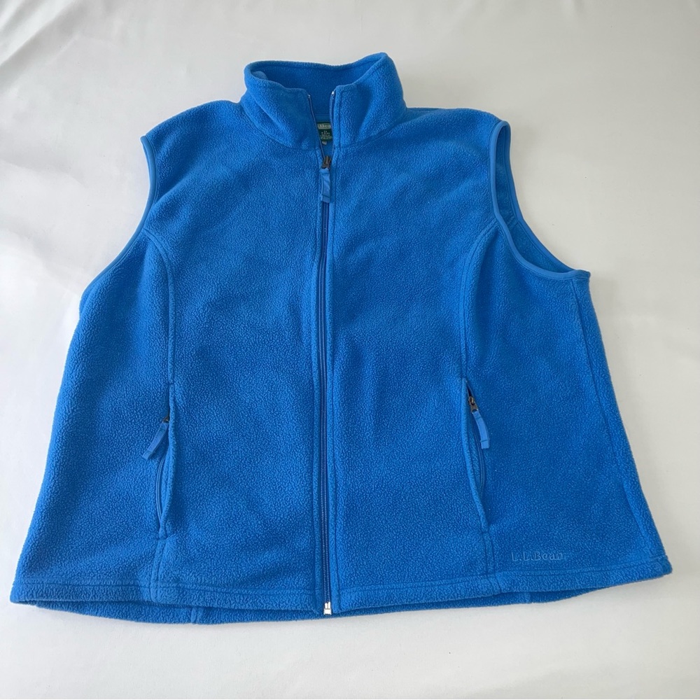 L.L. Bean‎ Women’s Light Blue Fleece Vest 2X